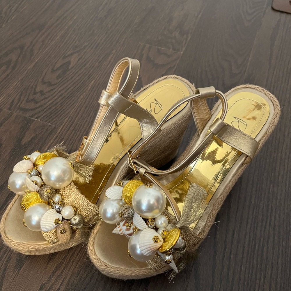 Wedge summer heels